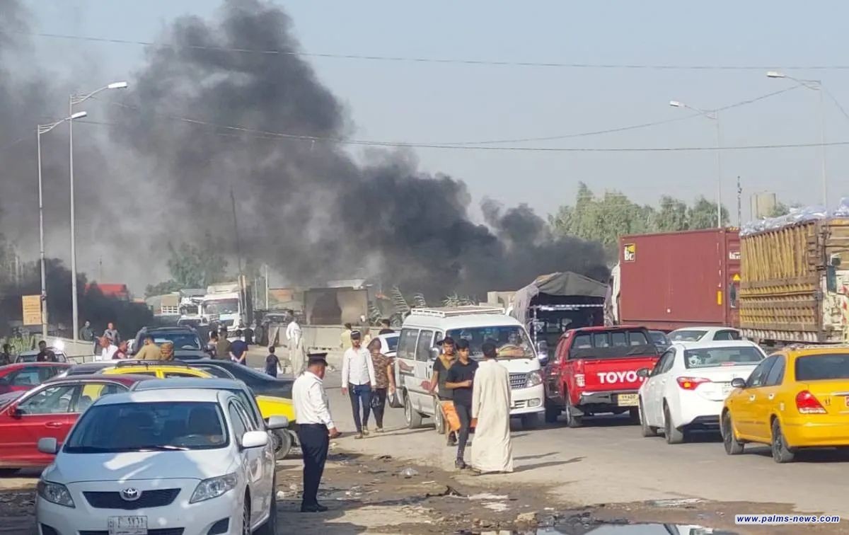 بعد الناصرية ديالى تقطع الطريق المؤدي لبغداد احتجاجاً على تردي الكهرباء